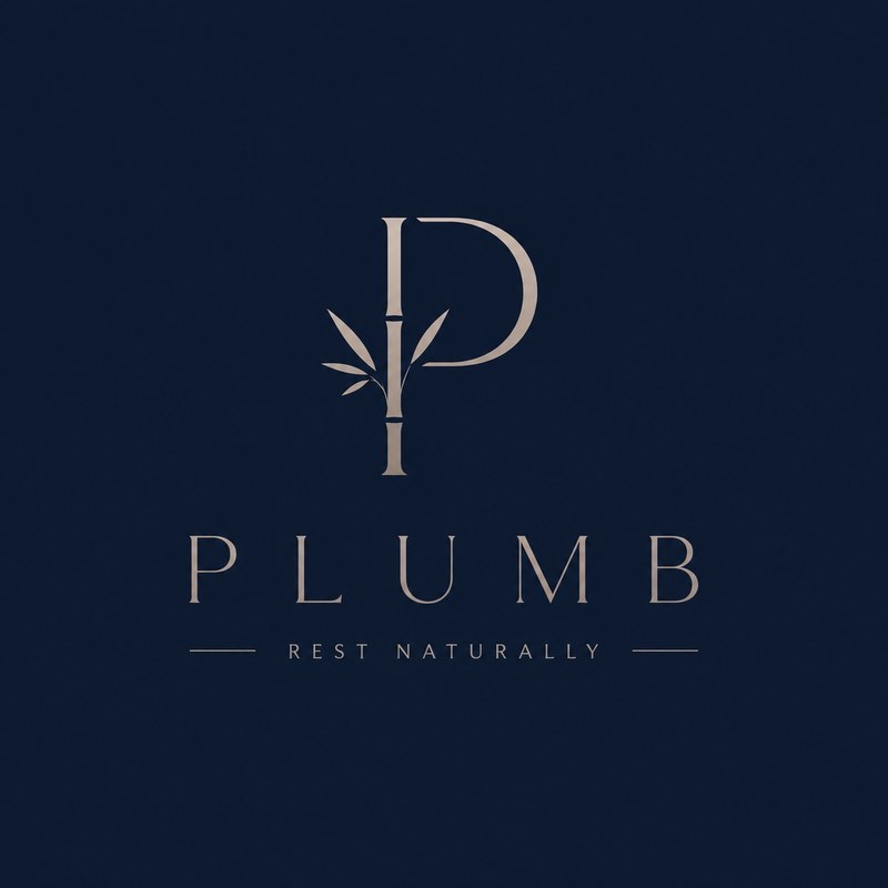 Logo option A: bamboo culm integrated into the letter P, with leaves, on midnight navy background.